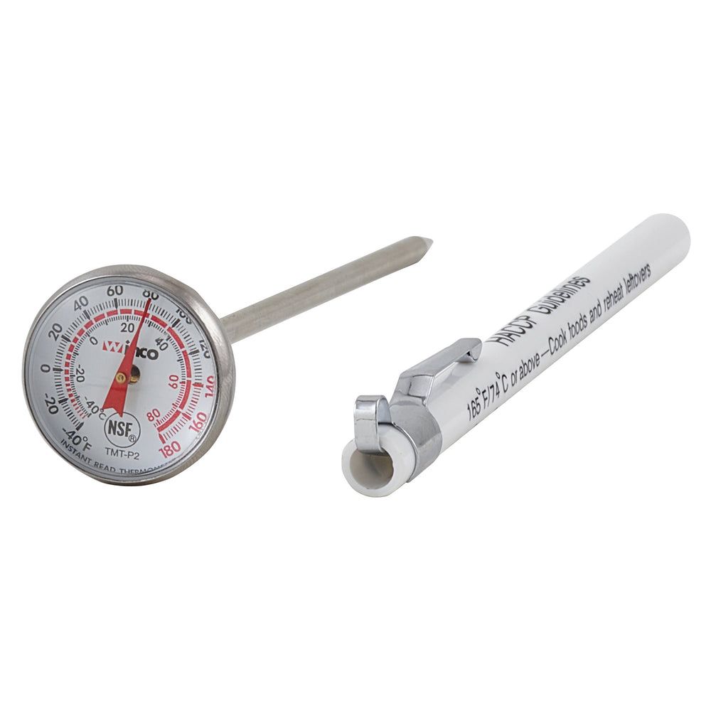 Winco Calibrated 1 Inch Dial Pocket Test Thermometer, -40 To 180°f