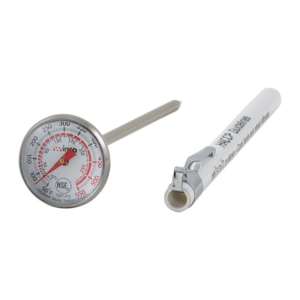 Winco Calibrated 1 Inch Dial Pocket Test Thermometer, 50 To 550°f