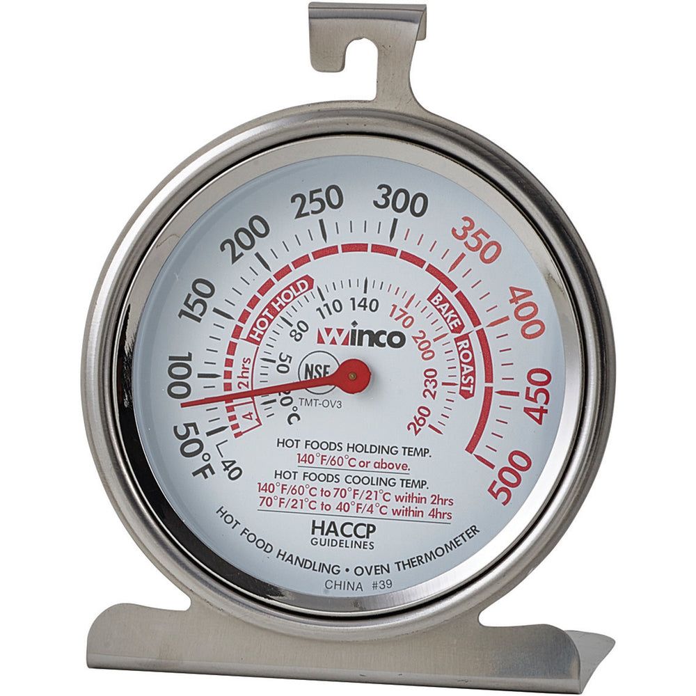 Winco 3 Inch Dial Oven Thermometer, 40 - 500°f