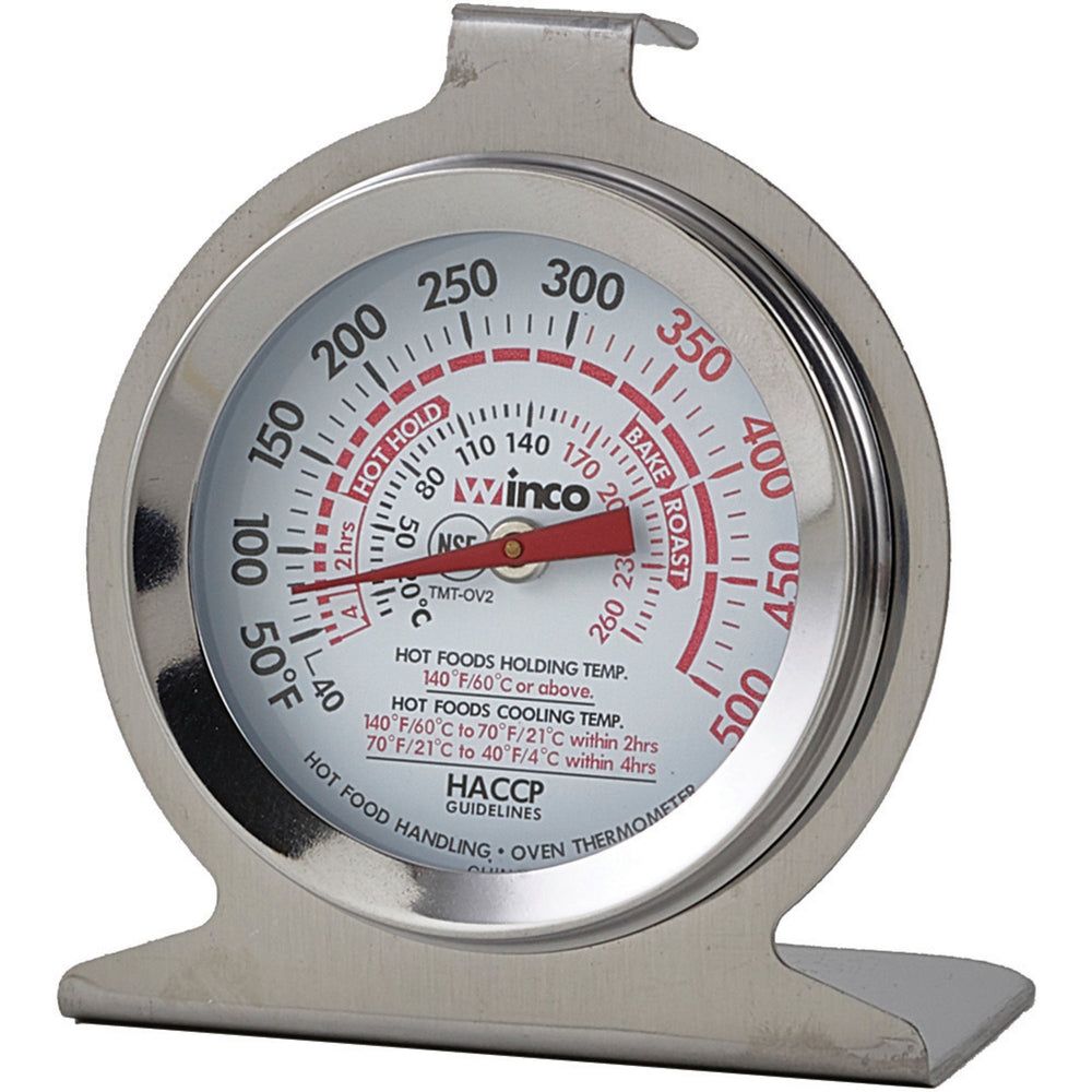 Winco 2 Inch Dial Oven Thermometer, 40 - 500°f