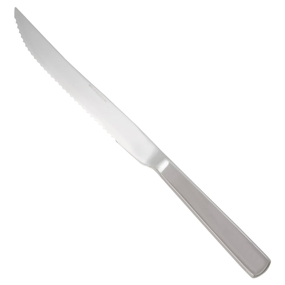 Winco Deluxe Stainless Steel Wave Edge Blade Carving Knife With Hollow Handle, 8 Inch