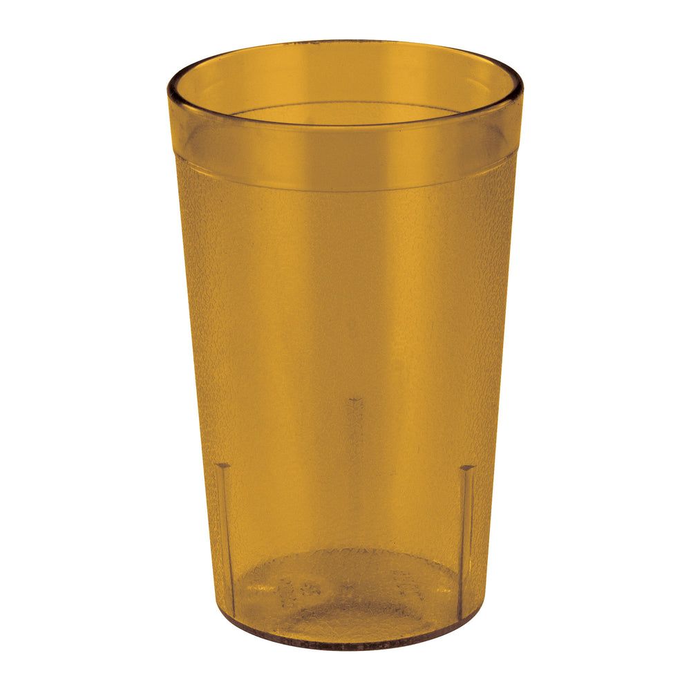 Winco Amber Plastic Pebbled Tumbler, 9.5 Ounce Capacity -- 6 Per Case