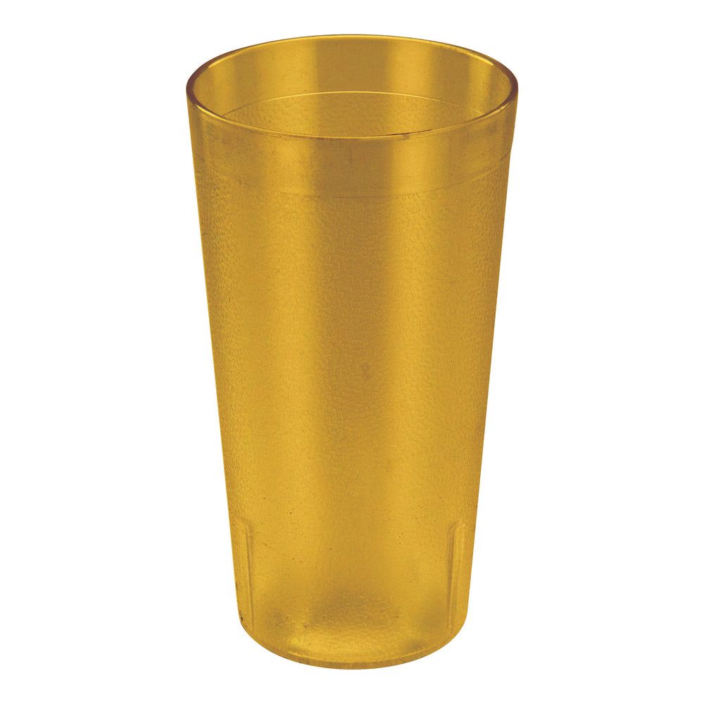 Winco Amber Plastic Pebbled Tumbler, 16 Ounce Capacity -- 12 Per Case