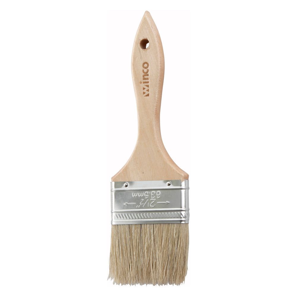 Winco Flat Pastry/basting Brush With Wooden Handle Metal Ferrule, 3 X 0.5 X 9.63 Inch