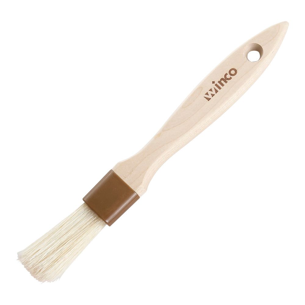 Winco Flat Pastry/basting Brush With Wooden Handle Plastic Ferrule, 8.63 X 1.75 X 0.44 Inch