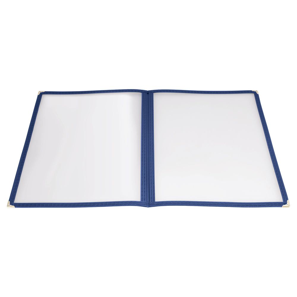 Winco Blue Book-fold Double Panel Menu Cover, 9-3/8 X 12-1/8 Inch