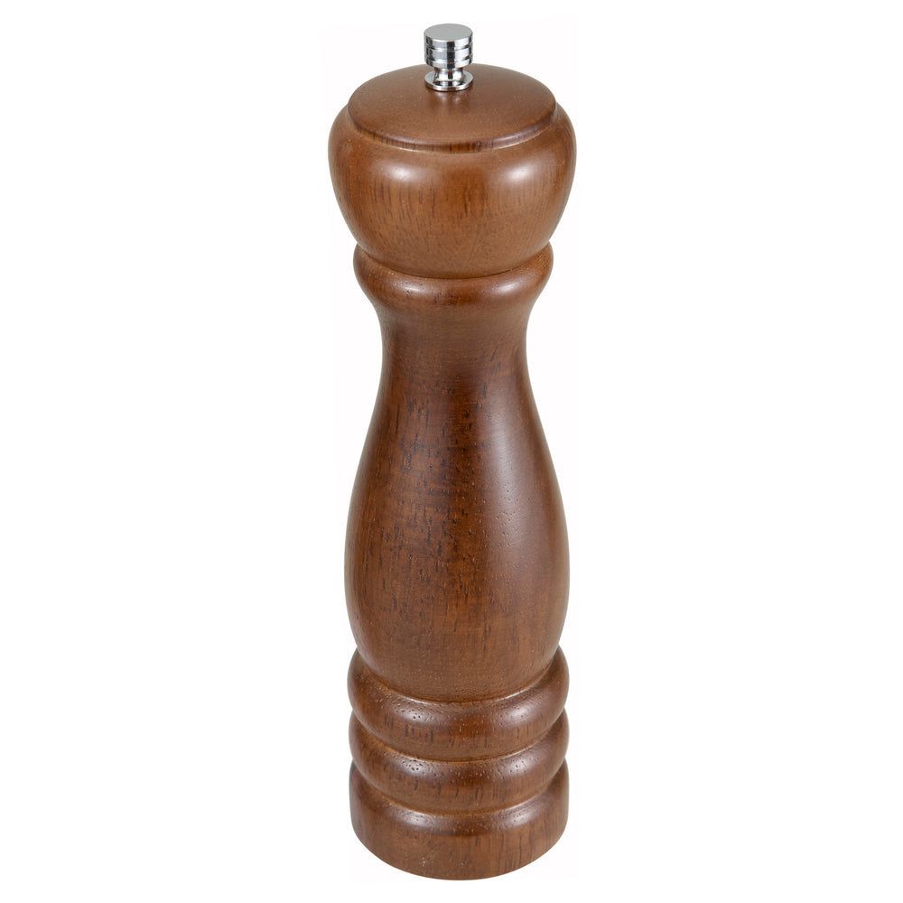 Winco Russet Brown Wood Peppermill, 8 Inch