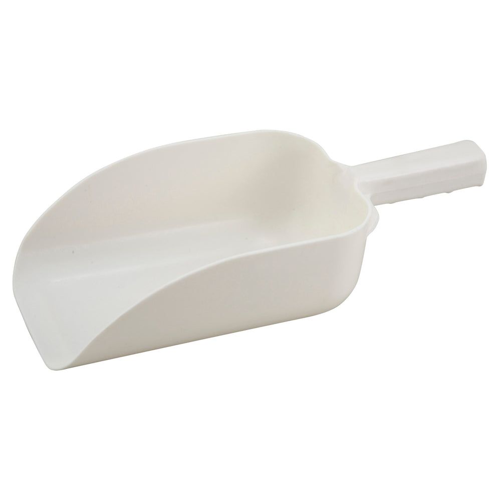 Winco White Polycarbonate Scoop, 64 Ounce Capacity
