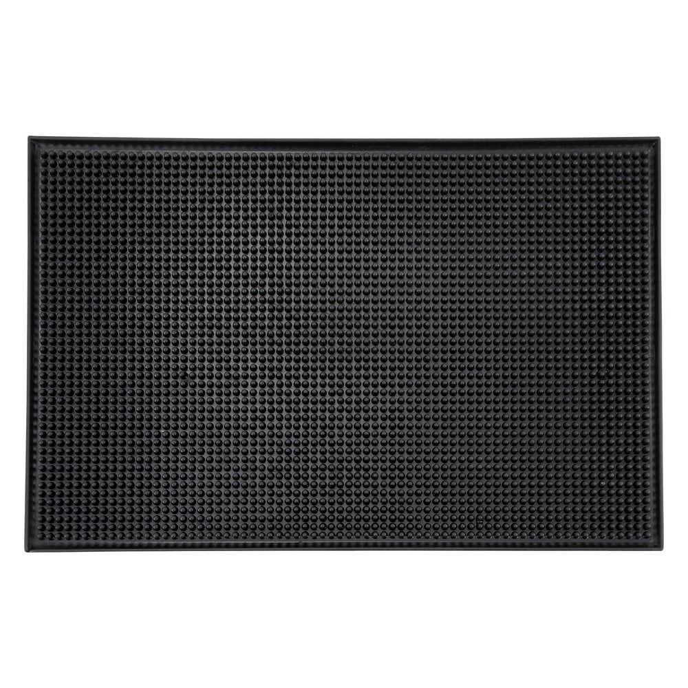 Winco Rubber Black Bar Service Mat, 18 X 12 Inch