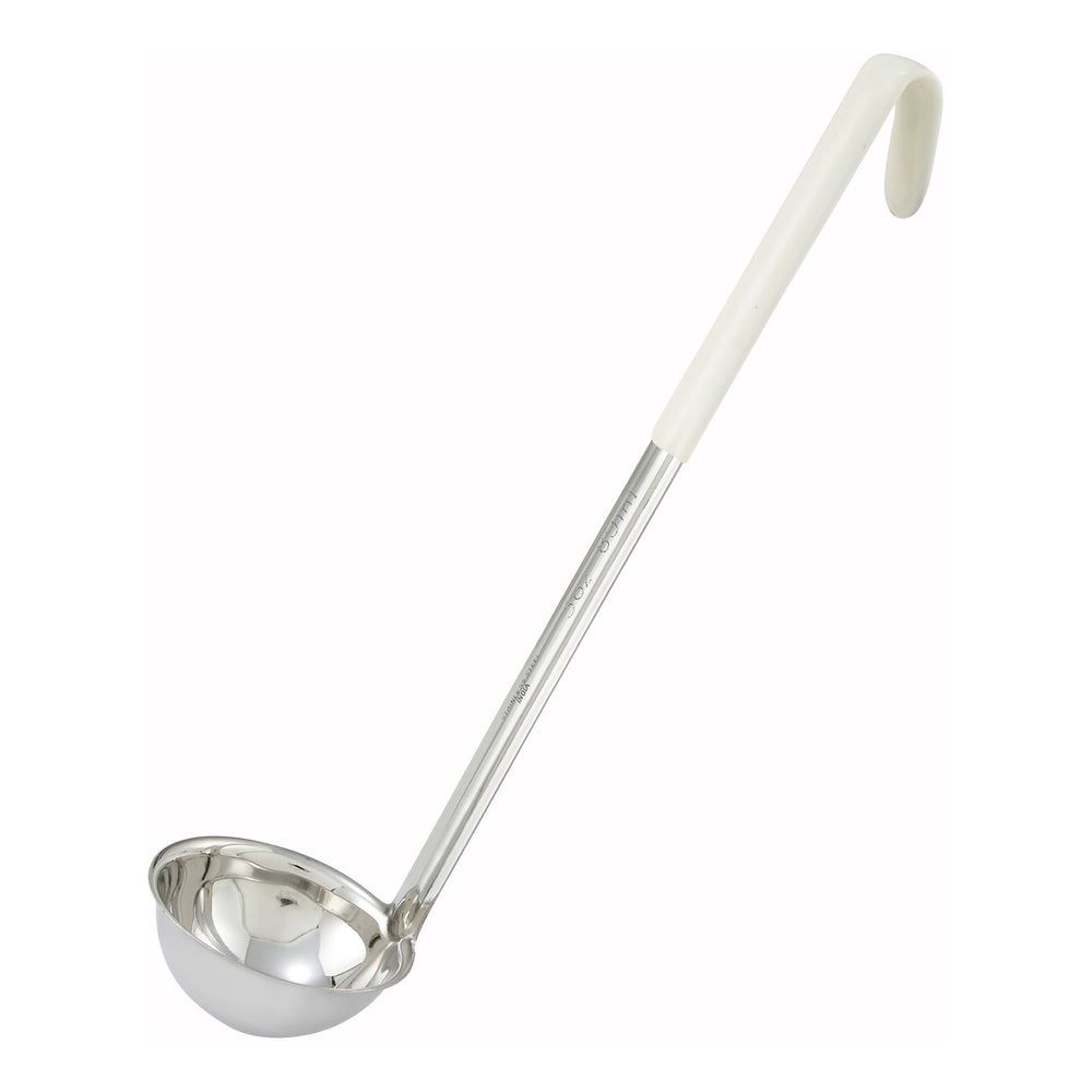 Winco Stainless Steel One Piece Ladle With 13 Inch Ivory Handle, 3 Ounce Capacity