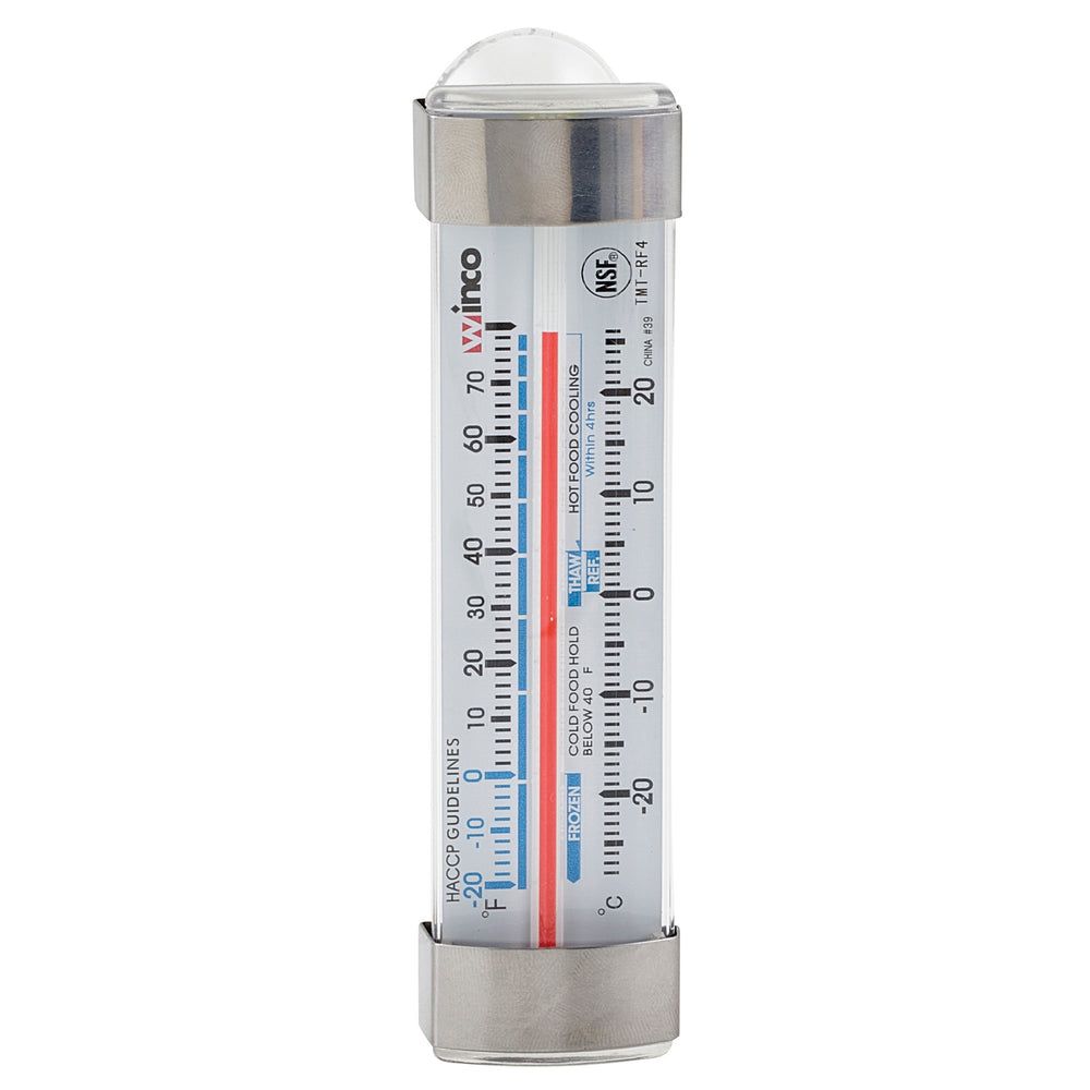 Winco 3-1/2 X 1-1/8 Inch Dial Face Refrigerator/freezer Thermometer With Two Suction Cup, -20-80°f