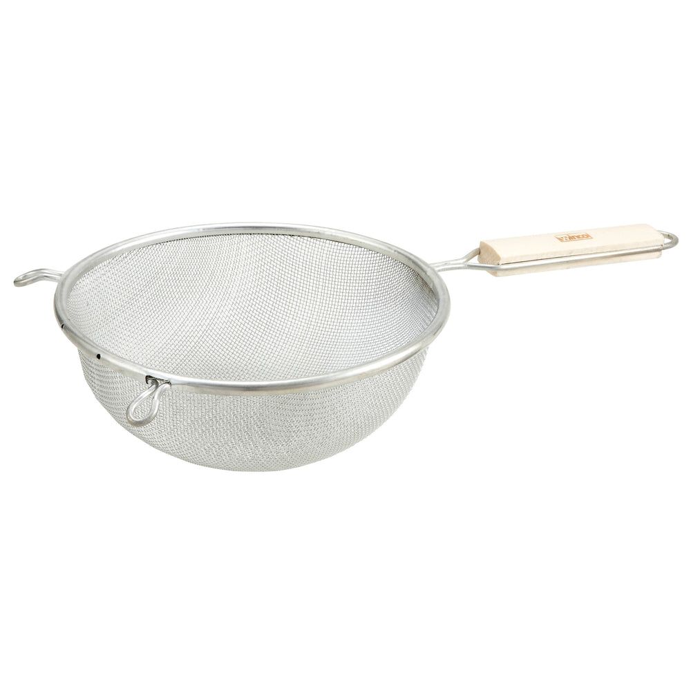 Winco Tinned Medium Single Mesh Strainer, 6 1/4 Inch