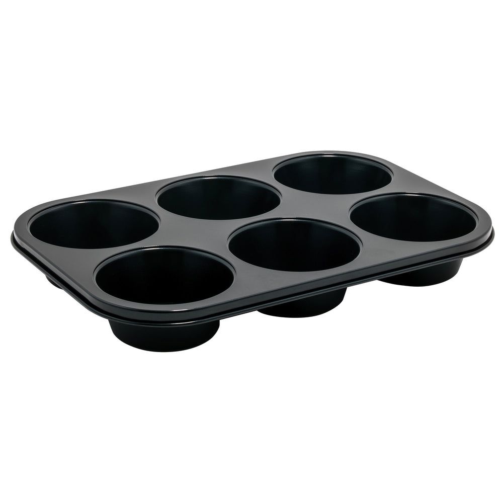 Winco Carbon Steel Tin Plate Six 7 Ounce Cup Non Stick Jumbo Muffin Pan, 13 X 8 1/2 Inch