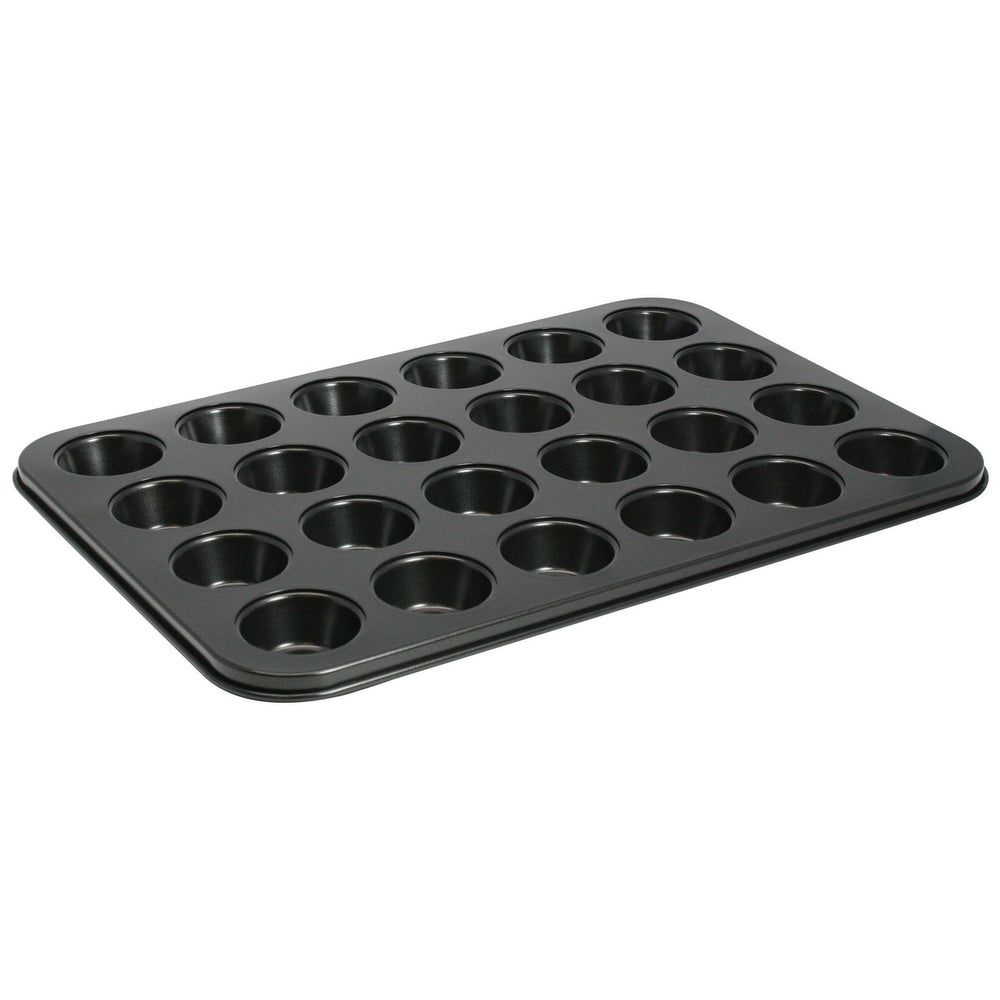 Winco Carbon Steel Tin Plate 24 Cup Non Stick Mini Muffin Pan, 13 3/4 X 10 1/2 Inch