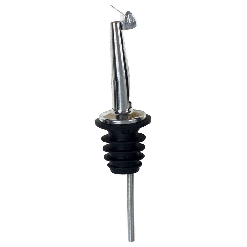 Winco Vertedor Metálico De Acero Inoxidable Con Boquilla Cónica De Flujo Medio/rápido Y Tapa Con Bisagra -- 12 Por Caja