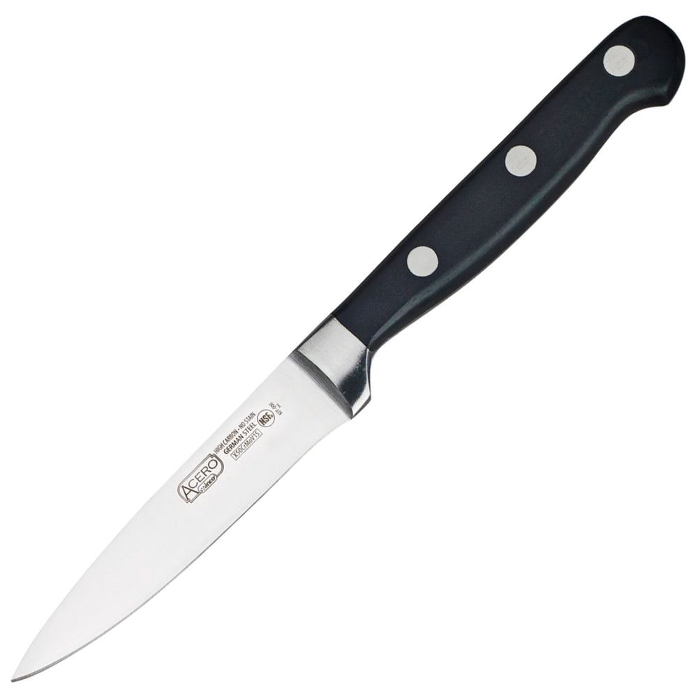 Winco Acero Forged Triple Riveted Paring Knife, 3.5 Inch Blade -- 6 Per Case