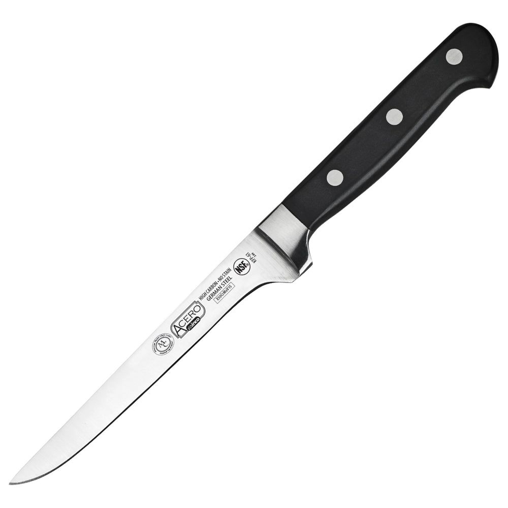 Winco Acero Cuchillo Deshuesador Forjado Con Triple Remache, Hoja De 6 Pulgadas -- 6 Por Caja