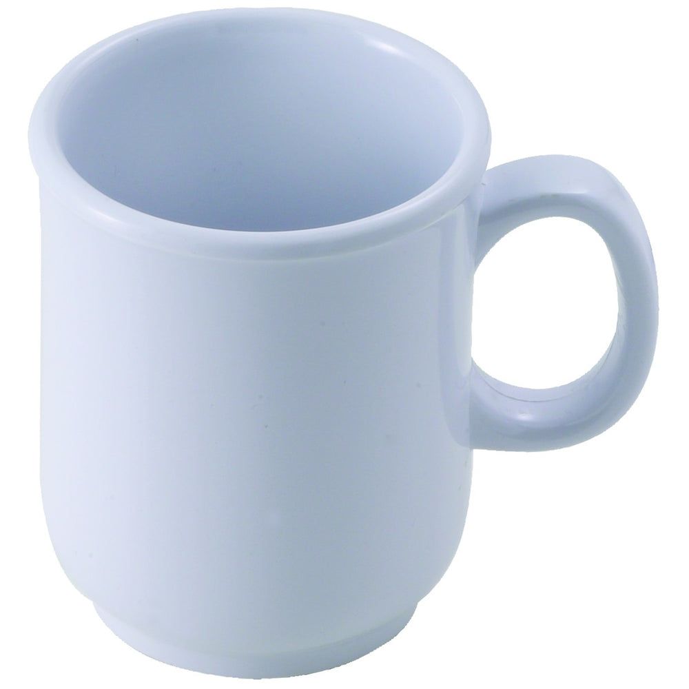 Winco Melamine White Bulbous Mug, 8 Ounce Capacity -- 4 Per Case