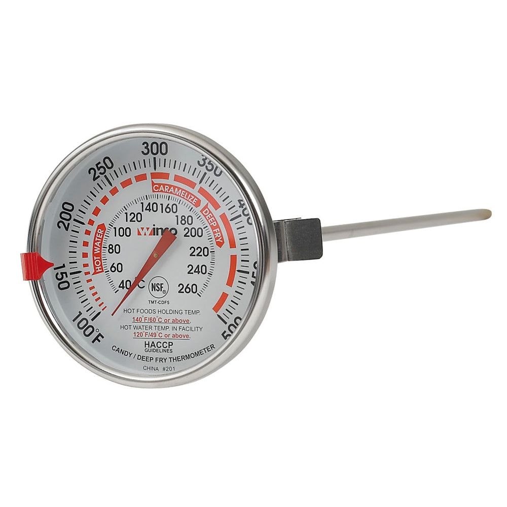 Winco Calibrated 3 Inch Dial Candy/deep Fryer Thermometer With 12 Inch Probe, 100-500°f -- 12 Per Case