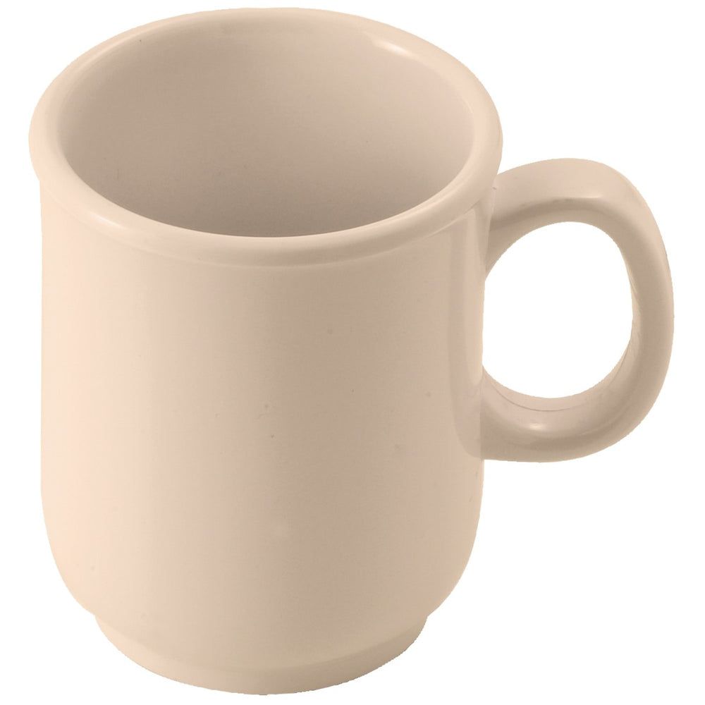 Winco Melamine Tan Bulbous Mug, 8 Ounce Capacity -- 4 Per Case