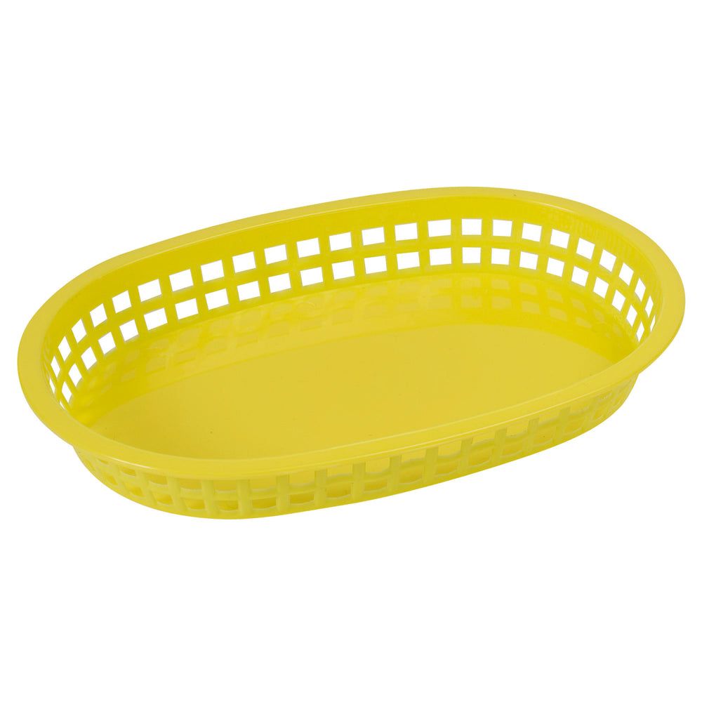 Winco Yellow Poly Plastic Oval Platter Basket, 10 3/4 X 7 1/4 X 1 1/2 Inch -- 3 Per Case