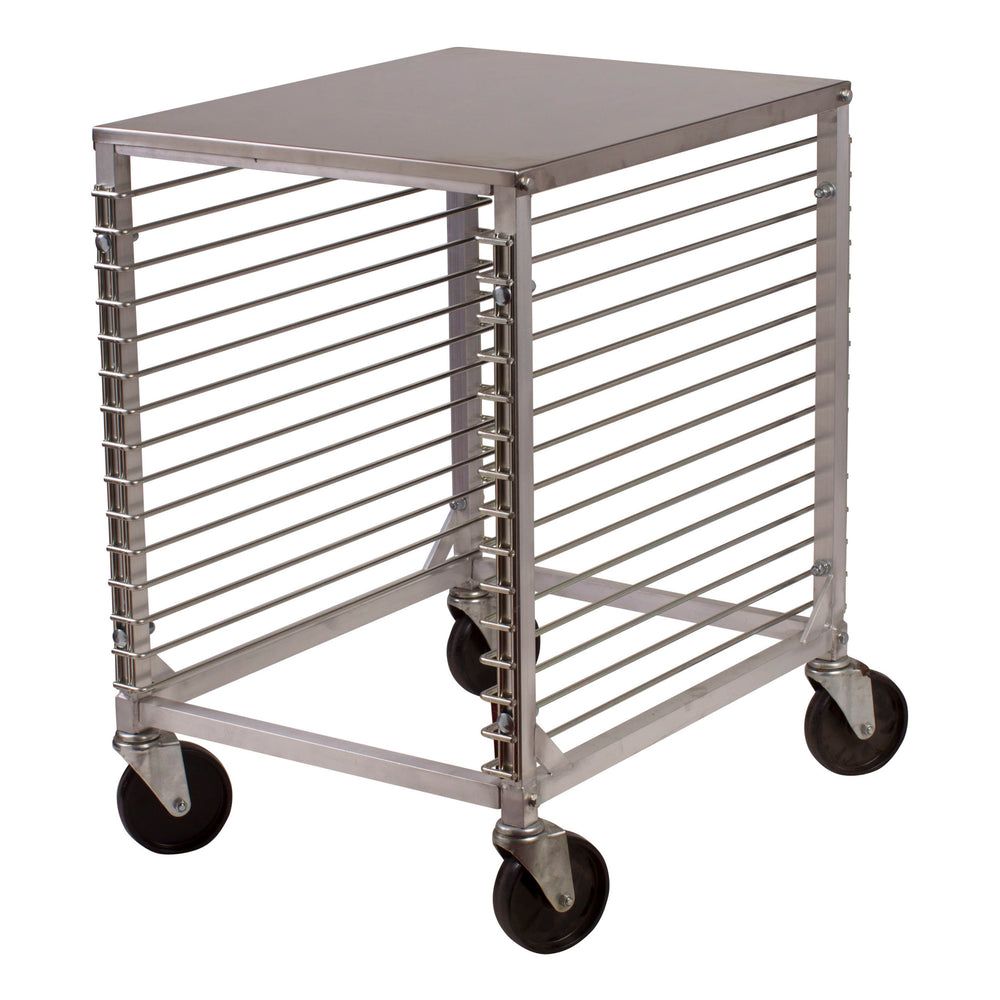 Winco Rack De Aluminio De 15 Niveles Con Carga Por El Extremo Para Bandejas Para Hornear, Con Espaciado De 1-3/4 Pulgadas, 20.88 X 26.13 X 31.63 Pulgadas