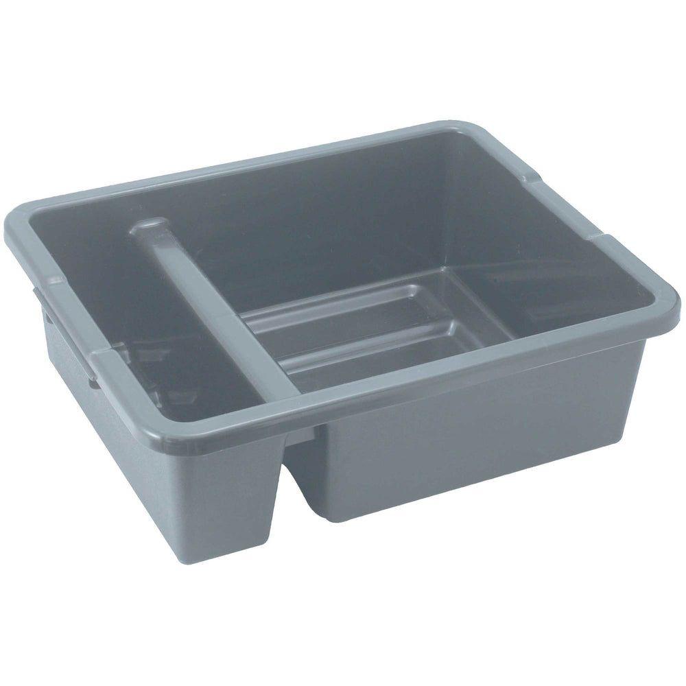 Winco Gray Heavyweight Polypropylene Divided Bus Box, 21 X 16 3/4 X 6 1/2 Inch -- 6 Per Case
