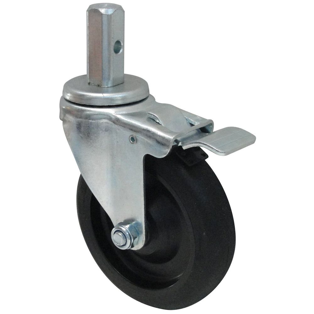 Winco Standard Weight Caster With Brake For Aluminum Sheet Pan Rack -- 4 Per Case