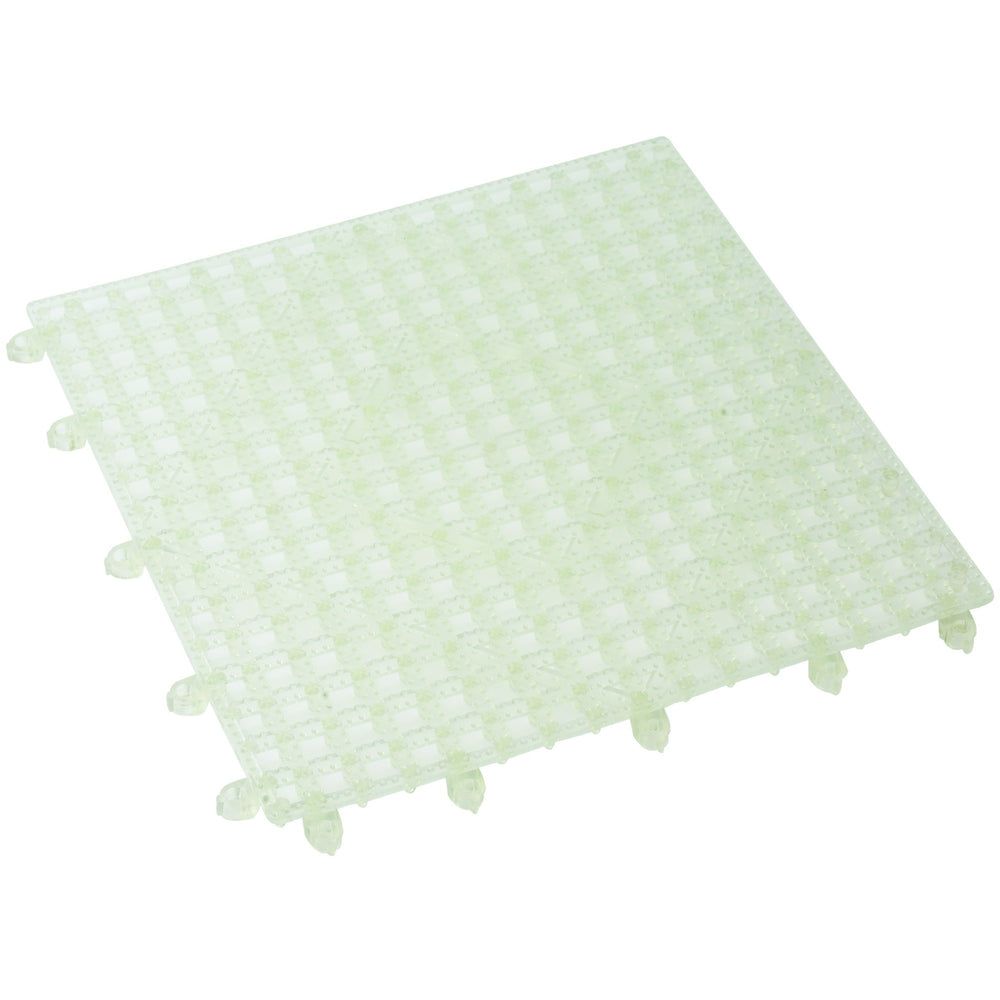 Winco Plastic Clear Lightweight Interlocking Square Bar Mat, 12 X 12 Inch -- 12 Per Case