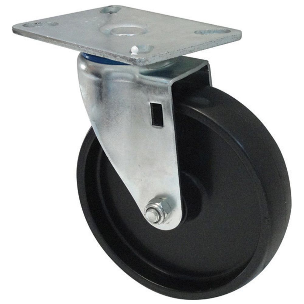 Winco Heavyweight Plastic Replacement Caster With Mounting Plate For Aluminum Sheet Pan Truck -- 4 Per Case