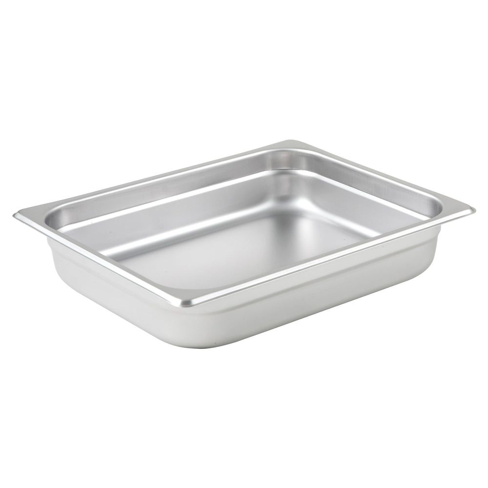 Winco 23 Gauge 18/8 Stainless Steel Heavyweight Half Size Anti-jamming Steam Table Pan, 10-3/8 X 12-3/4 X 2-1/2 Inch -- 12 Per Case