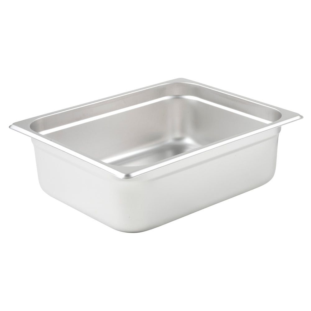 Winco 23 Gauge 18/8 Stainless Steel Heavyweight Half Size Anti-jamming Steam Table Pan, 10-3/8 X 12-3/4 X 4 Inch -- 6 Per Case