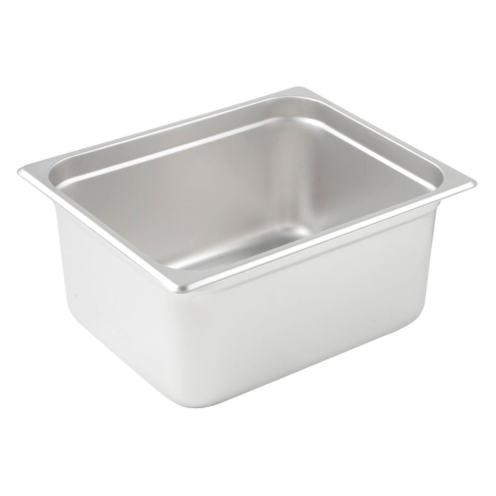 Winco 23 Gauge 18/8 Stainless Steel Heavyweight Half Size Anti-jamming Steam Table Pan, 10-3/8 X 12-3/4 X 6 Inch -- 6 Per Case
