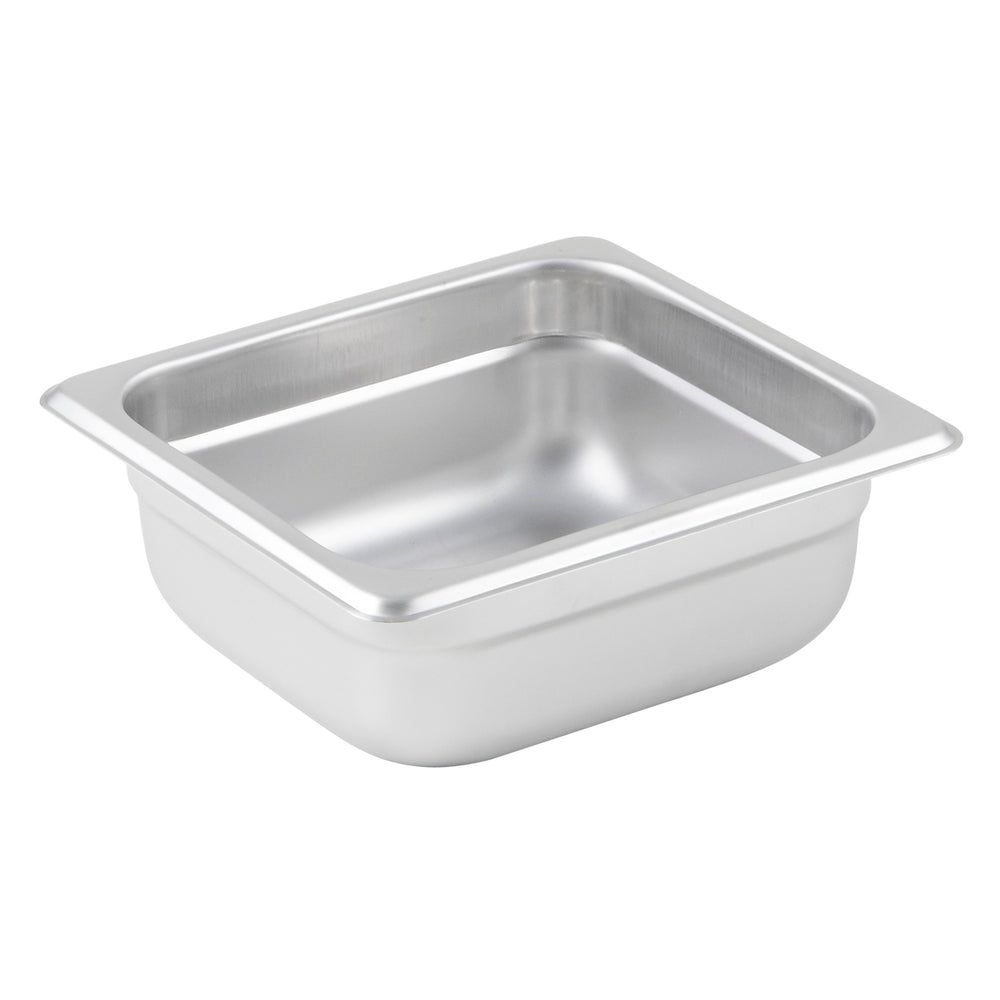 Winco 23 Gauge 18/8 Stainless Steel Heavyweight Sixth Size Anti-jamming Steam Table Pan, 6-7/8 X 6-5/16 X 2 1/2 Inch -- 12 Per Case