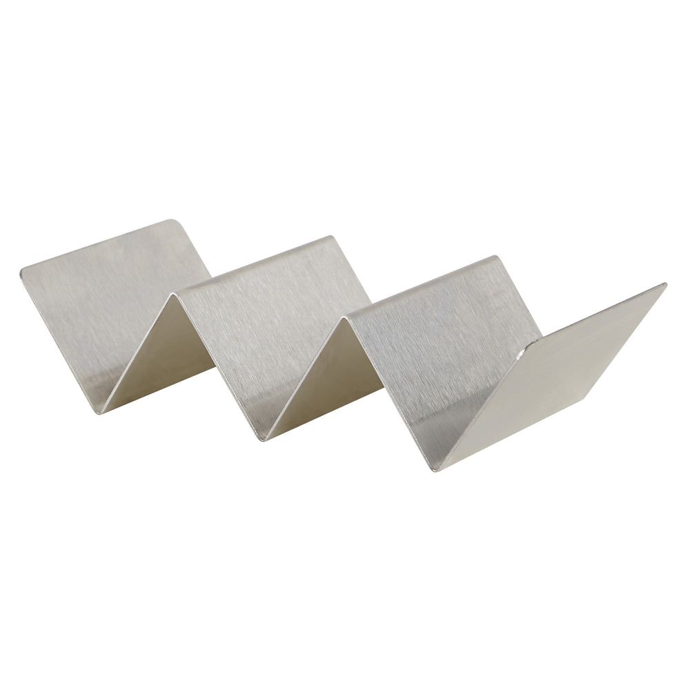 Winco Stainless Steel Brushed Finish 2-3 Slots Taco Holder, 8.13 X 4 X 2 Inch