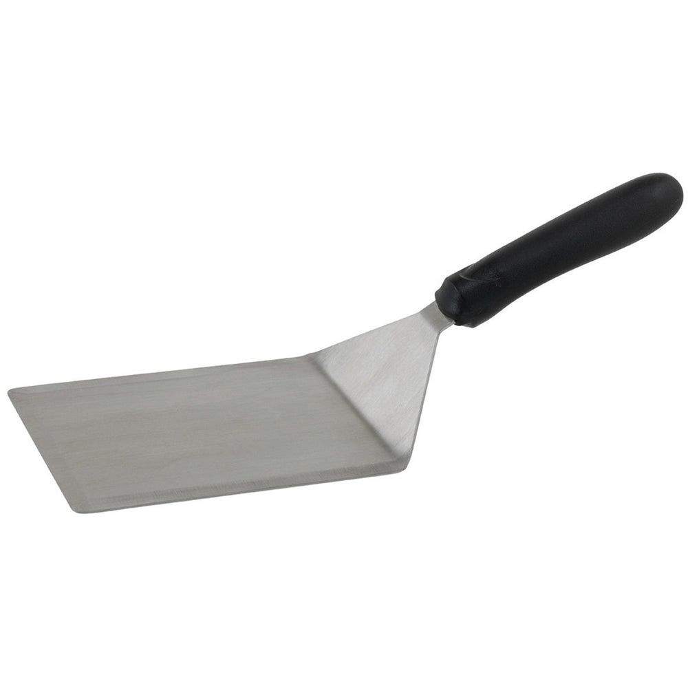 Winco Stainless Steel Satin Finish Extra Heavy Cutting Edge Turner With Black Polypropylene Handle, 5 X 6 Inch Blade -- 12 Per Case