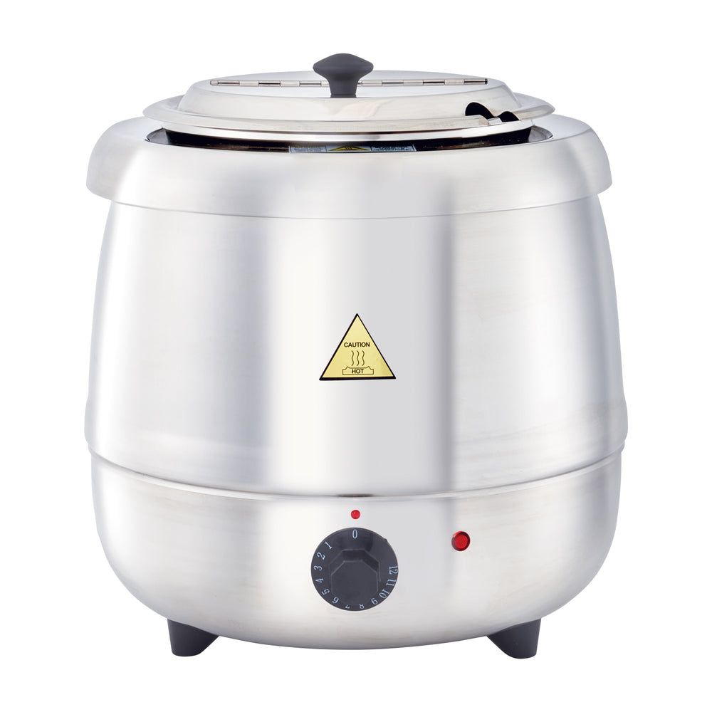 Winco Stainless Steel 120v Soup Warmer Set, 10 Quart Capacity