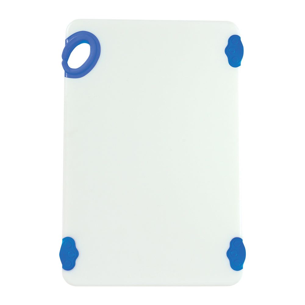 Winco Statik Board White/blue Cutting Board With Hook, 12 X 18 X 1/2 Inch -- 6 Per Case