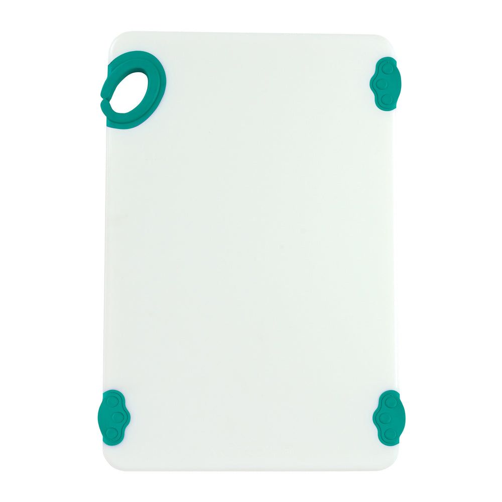Winco Statik Board White/green Cutting Board With Hook, 12 X 18 X 1/2 Inch -- 6 Per Case