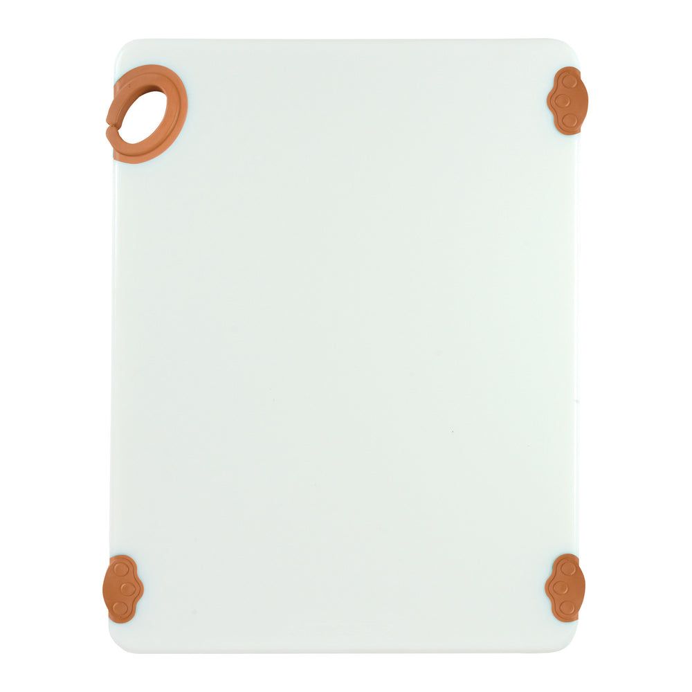 Winco Statik Board White/brown Cutting Board With Hook, 15 X 20 X 1/2 Inch -- 6 Per Case