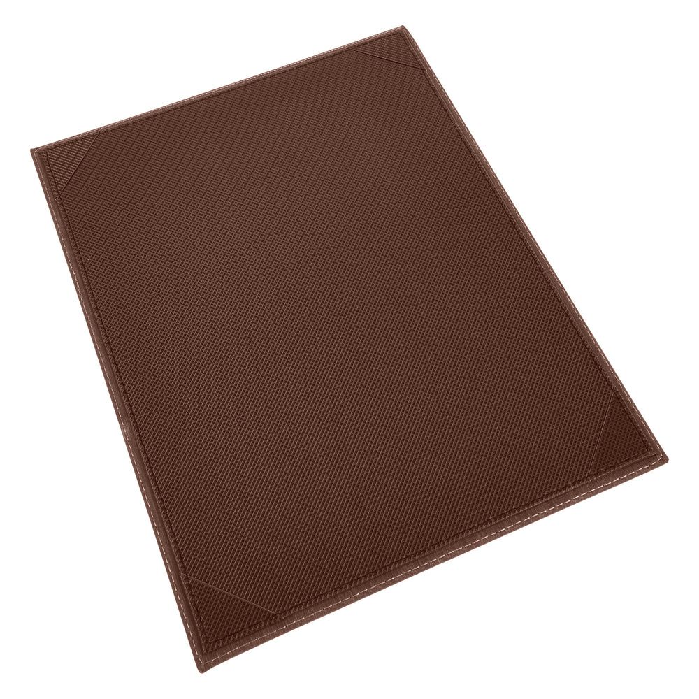 Winco Brown Single View Menu Cover Fits 8 1/2 X 11 Inch Letter Size Paper -- 10 Per Case