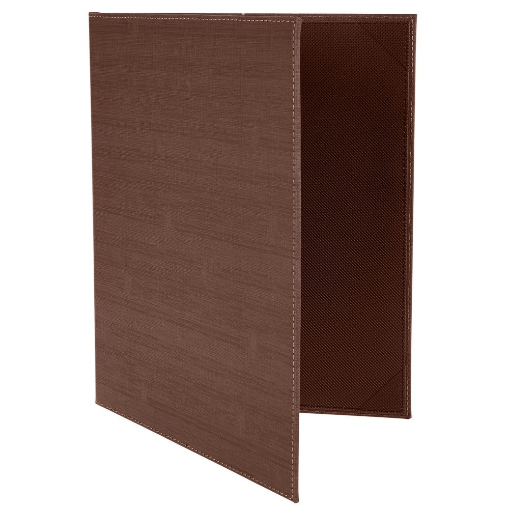 Winco Brown Two Views Menu Cover Fits 8 1/2 X 14 Inch Legal Size Paper -- 10 Per Case