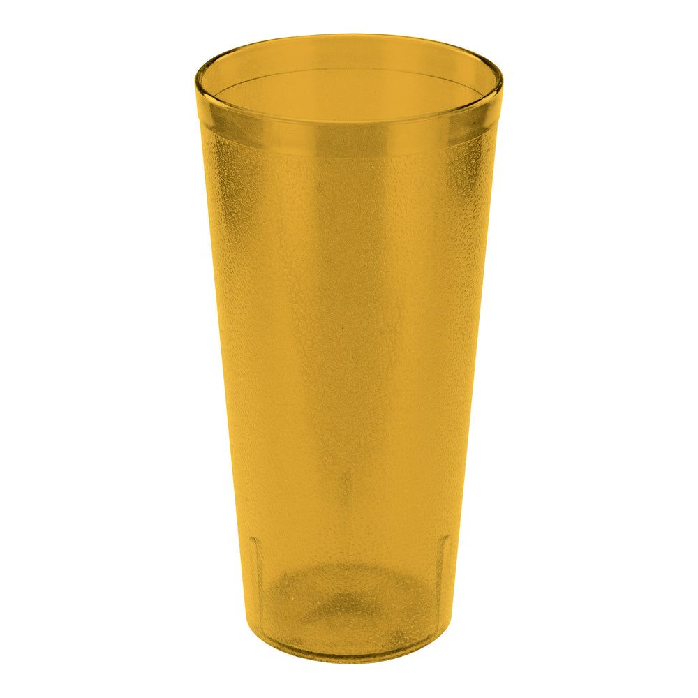Winco Amber Plastic Pebbled Tumbler, 24 Ounce Capacity -- 2 Per Case