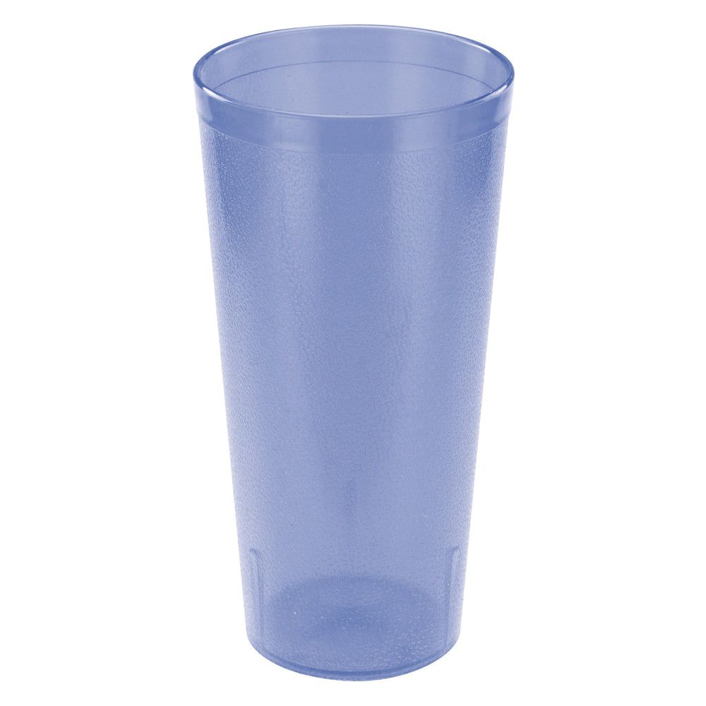 Winco Blue Plastic Pebbled Tumbler, 24 Ounce Capacity -- 2 Per Case