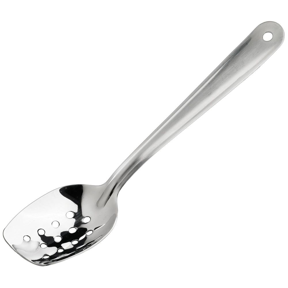 Winco 18/8 Stainless Steel Perforated Slanted Plating Spoon, 10 Inch -- 6 Per Case