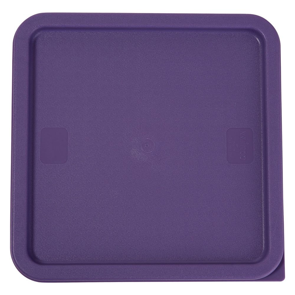 Winco Purple Polyethylene Allergen Free Cover For 12, 18 & 22 Quart Square Food Storage Container -- 6 Per Case
