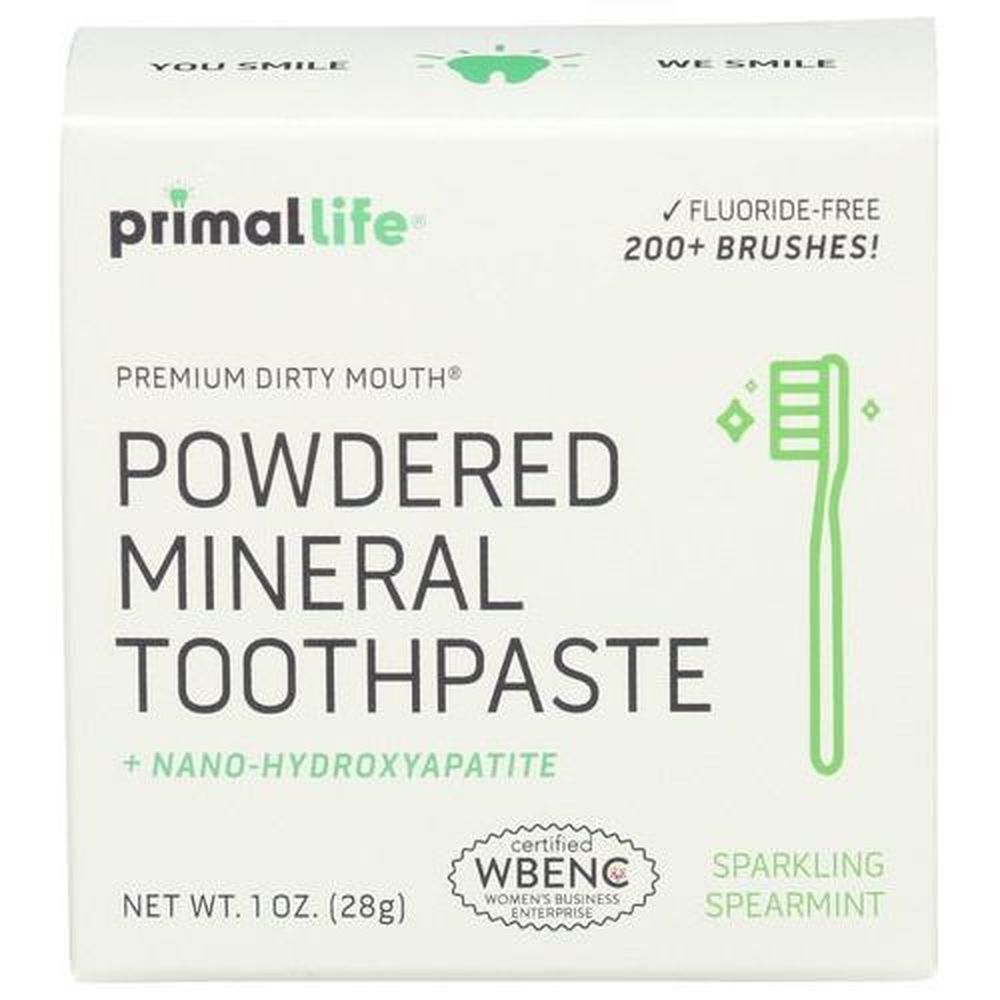 Primal Life Spearmint Tooth Powder, 1 Ounce -- 6 Per Case