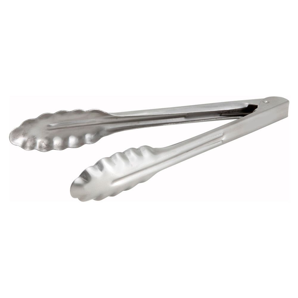 Winco Stainless Steel Extra Heavyweight Utility Tong, 9 Inch