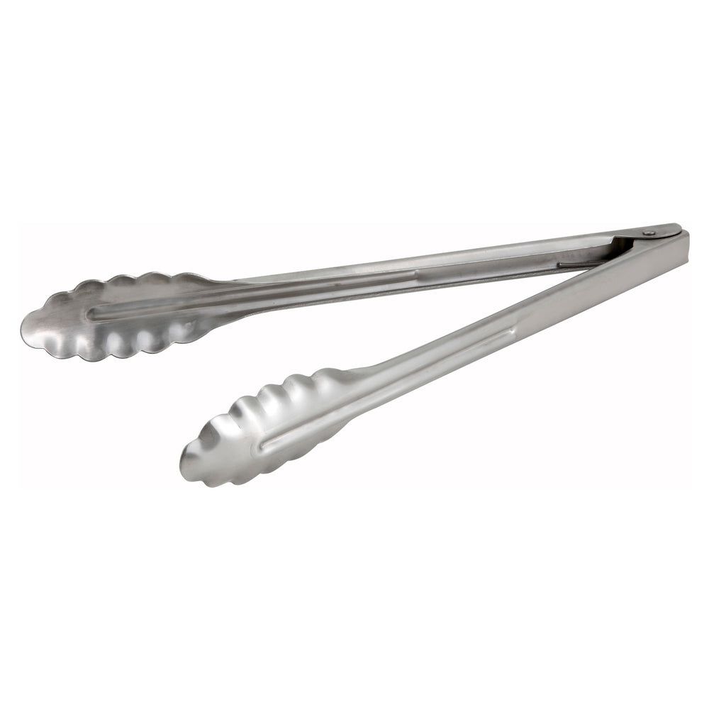 Winco Stainless Steel Extra Heavy Weight Utility Tong, 12 Inch
