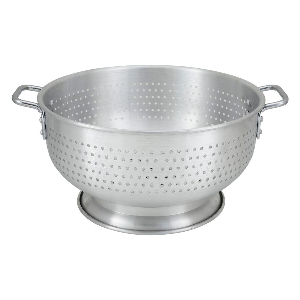 Winco Aluminum Colander With Handles And Foot, 16 Quart Capacity